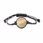 Circle Wood+Resin Bracelet - Lian (Dark Red, 380301)