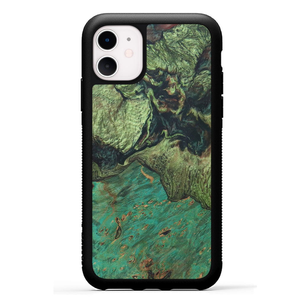 iPhone 11 Wood+Resin Case - Korrie (Dark Green, 330260)