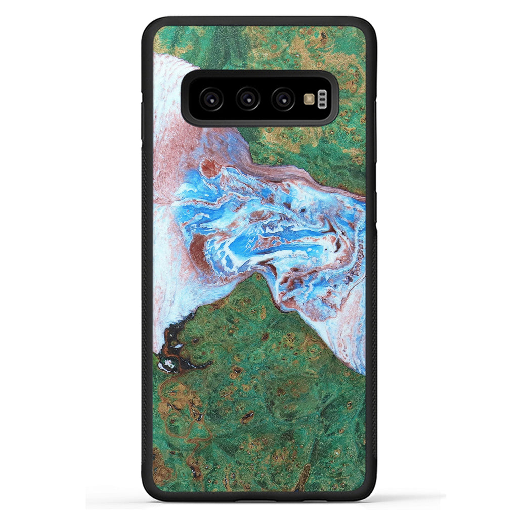 Galaxy S10 Plus Wood+Resin Case - Badri (Dark Green, 330247)