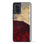 Galaxy S20 Plus Wood+Resin Phone Case - Mail (Dark Red, 380576)