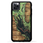 iPhone 11 Pro Max Wood+Resin Case - Takashi (Dark Green, 330258)