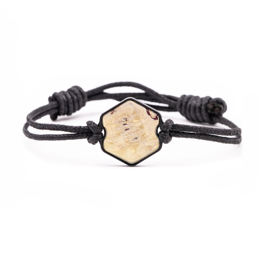 Hex Wood+Resin Bracelet - Fanchette (Dark Red, 380186)