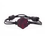 Hex ResinArt Bracelet - Tiffani (Dark Red, 381152)