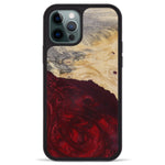 iPhone 12 Pro Max Wood+Resin Phone Case - Ophelia (Dark Green, 381710)