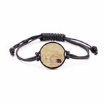 Circle Wood+Resin Bracelet - Genia (Dark Red, 381156)