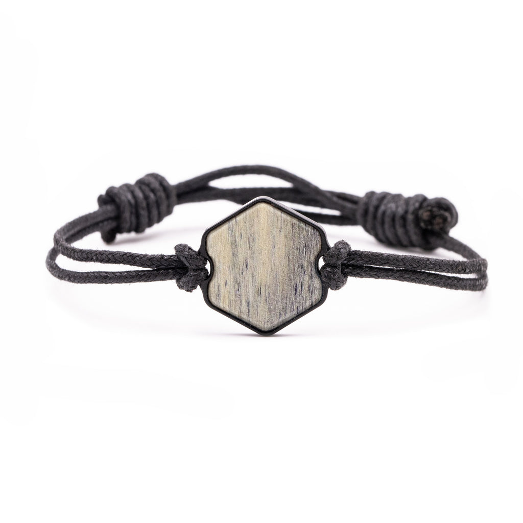 Hex Wood+Resin Bracelet - Kirby (Dark Blue, 381193)