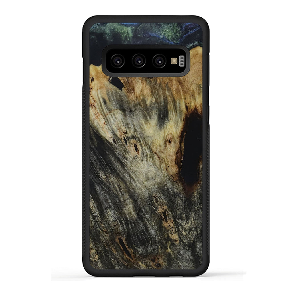 Galaxy S10 Wood+Resin Phone Case - Edyth (Dark Green, 450127)