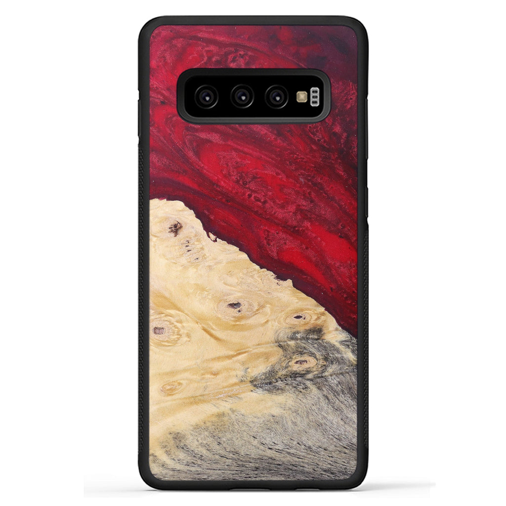 Galaxy S10 Plus Wood+Resin Phone Case - Wally (Dark Green, 381719)