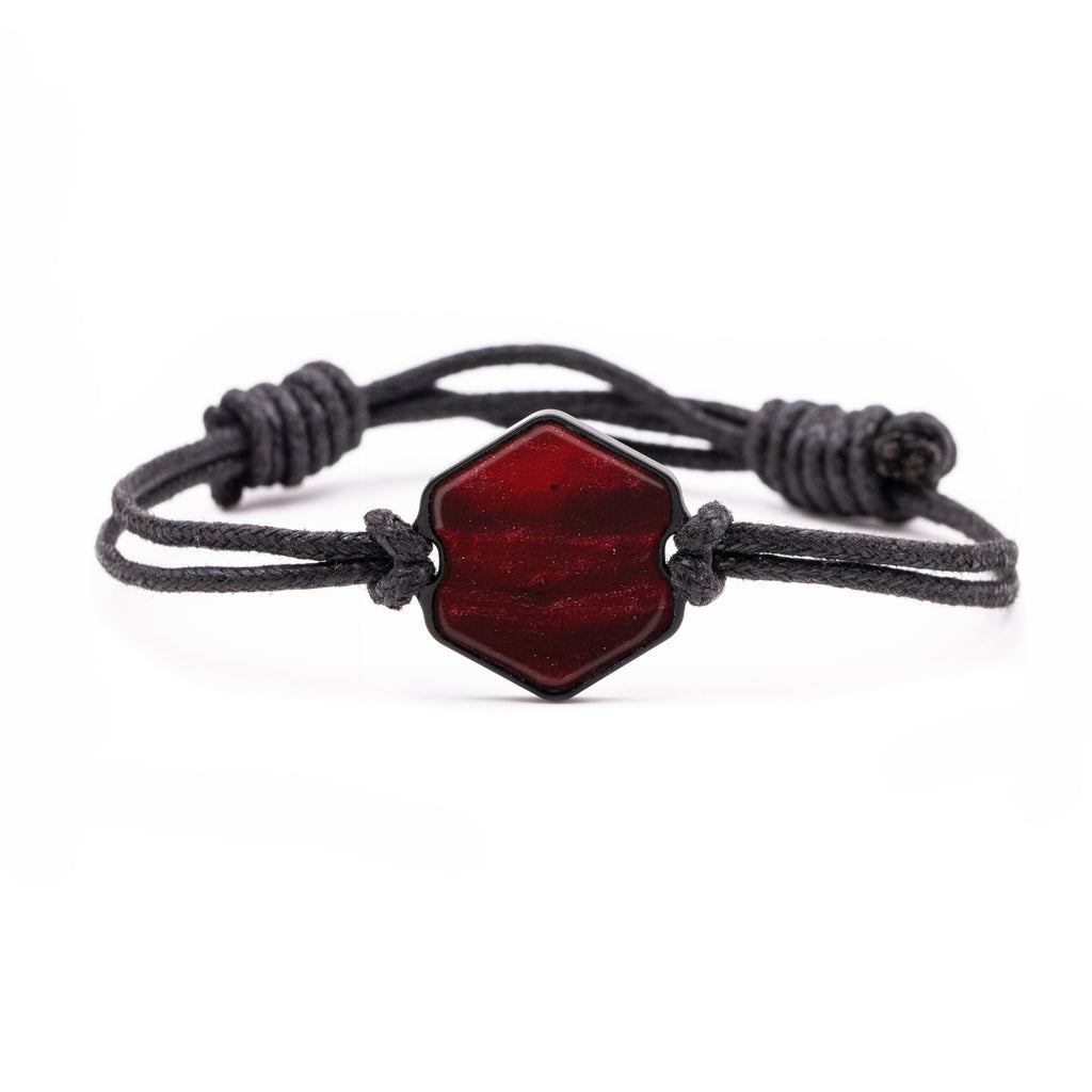 Hex ResinArt Bracelet - Jochem (Dark Red, 380184)