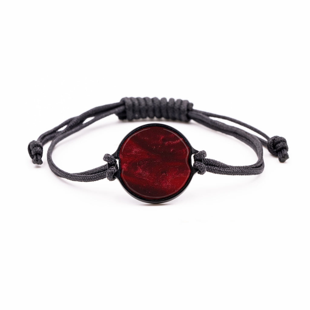 Circle ResinArt Bracelet - Kala (Dark Red, 381323)