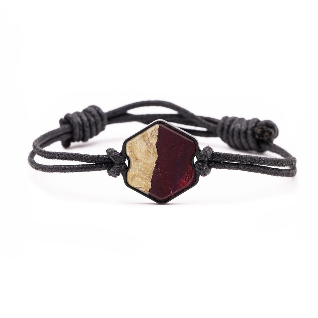 Hex ResinArt Bracelet - Tetsuyuki (Dark Red, 381553)