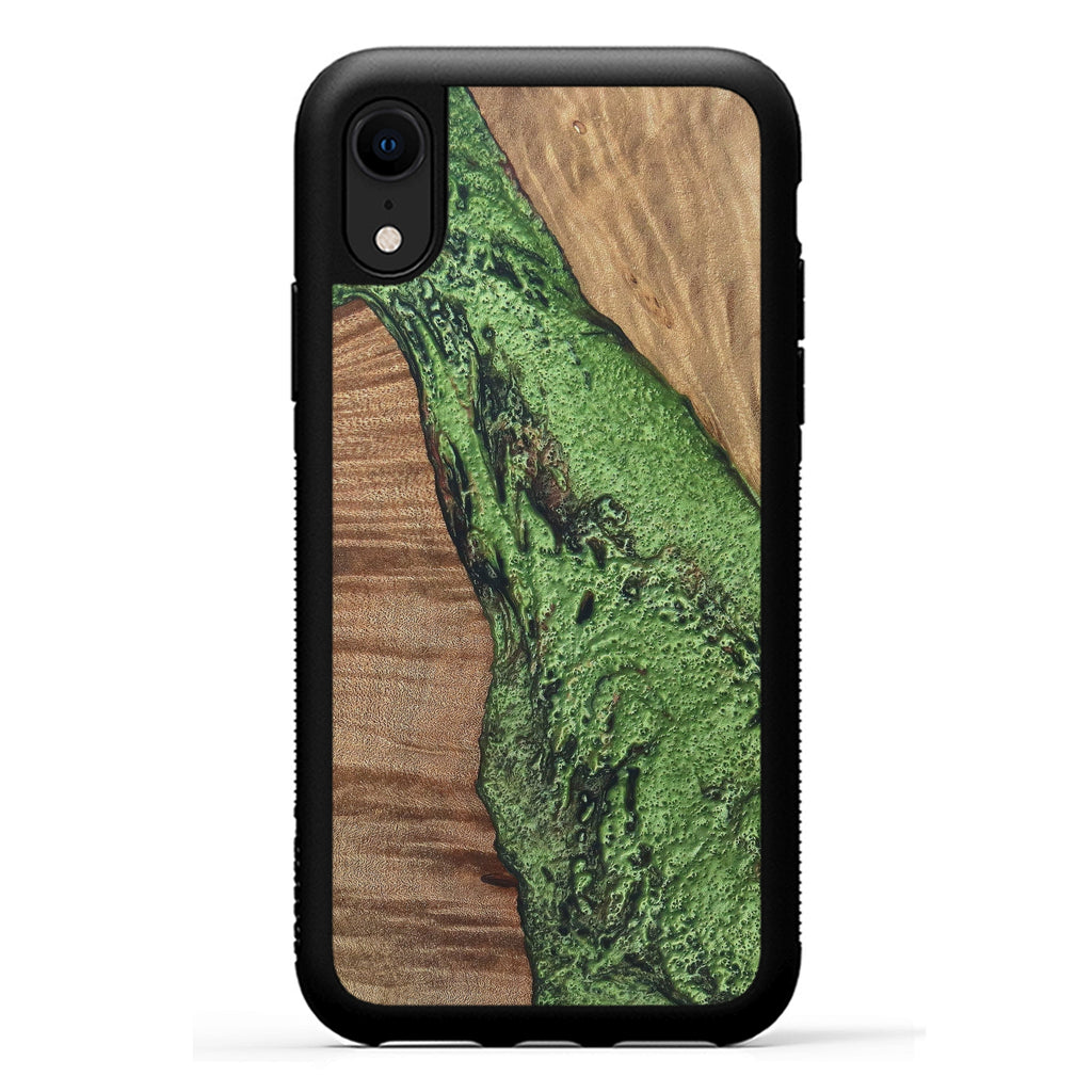 iPhone Xr Wood+Resin Case - Jabir (Dark Green, 330256)