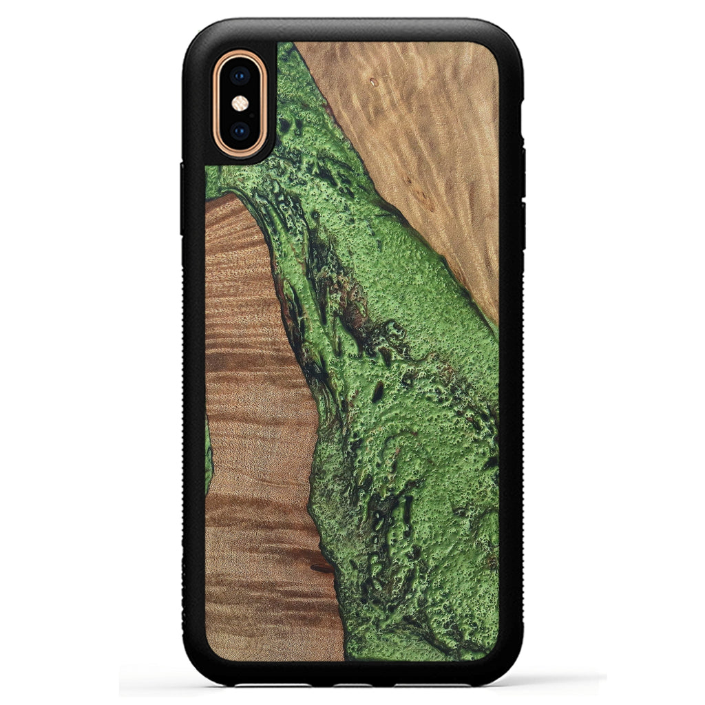 iPhone Xs Max Wood+Resin Case - Jabir (Dark Green, 330256)