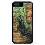 iPhone 8 Plus Wood+Resin Case - Takashi (Dark Green, 330258)