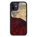 iPhone 12 Wood+Resin Phone Case - Terrye (Purple, 381737)