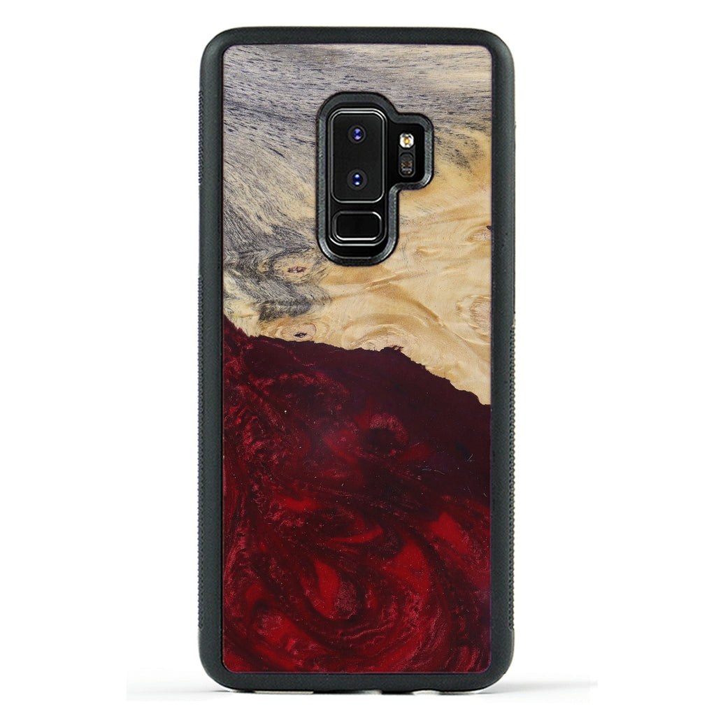 Galaxy S9 Plus Wood+Resin Phone Case - Ophelia (Dark Green, 381710)