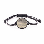 Circle Wood+Resin Bracelet - Violante (Black & White, 381636)