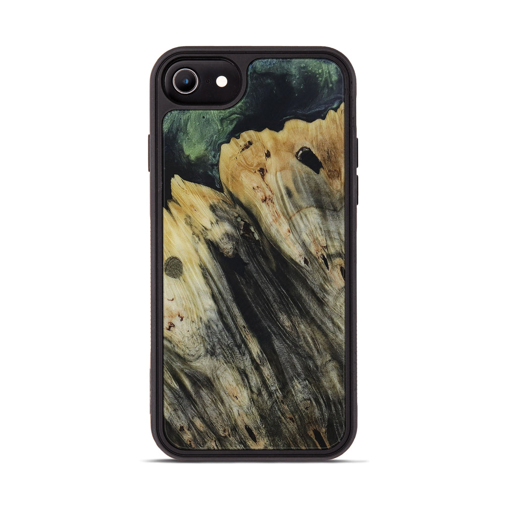 iPhone 8 Wood+Resin Phone Case - Michelle (Dark Green, 450126)