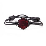 Hex ResinArt Bracelet - Magdi (Dark Red, 380309)