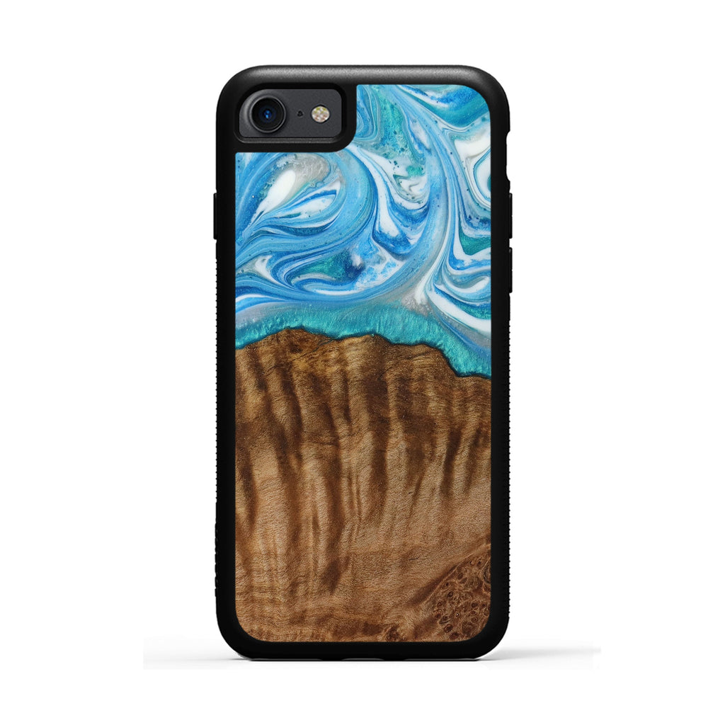 iPhone 7 Wood+Resin Phone Case - Sheena (Light Blue, 387907)