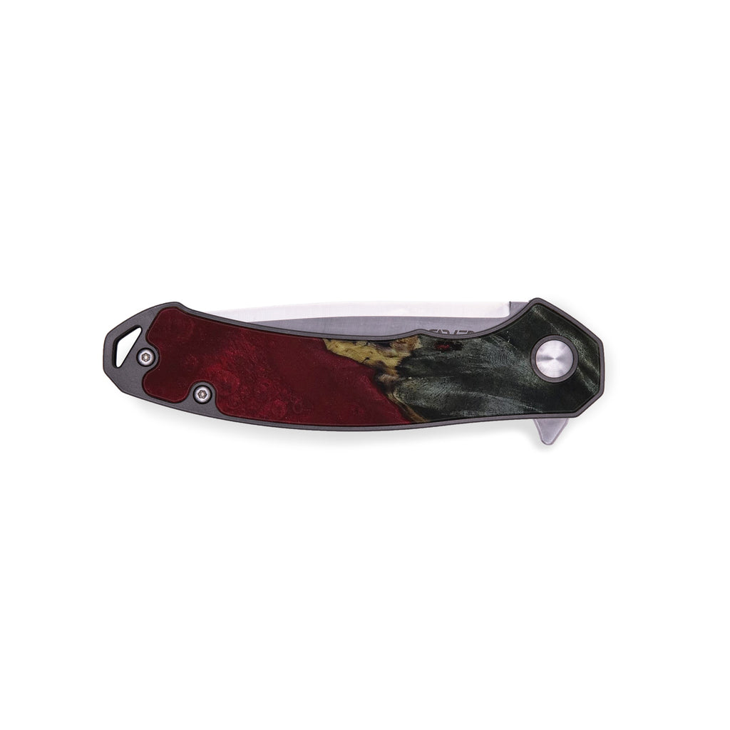 EDC Wood+Resin Pocket Knife - Milicent (Dark Green, 450084)