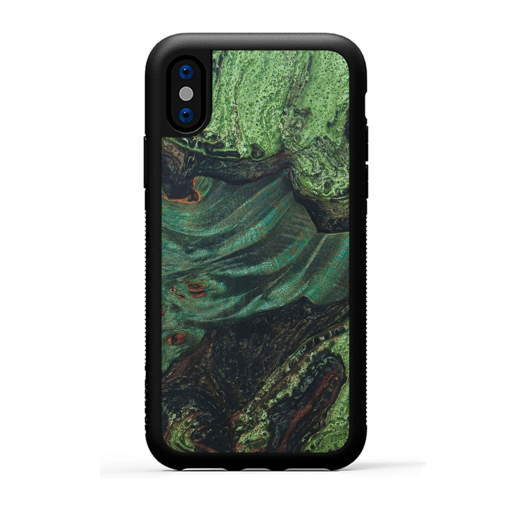 iPhone X Wood+Resin Case - Larkin (Dark Green, 330257)