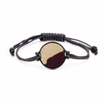 Circle Wood+Resin Bracelet - Judith (Dark Red, 381160)