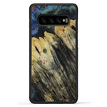 Galaxy S10 Plus Wood+Resin Phone Case - Karia (Teal & Gold, 450115)