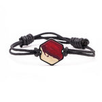 Hex Wood+Resin Bracelet - Gita (Dark Red, 380575)