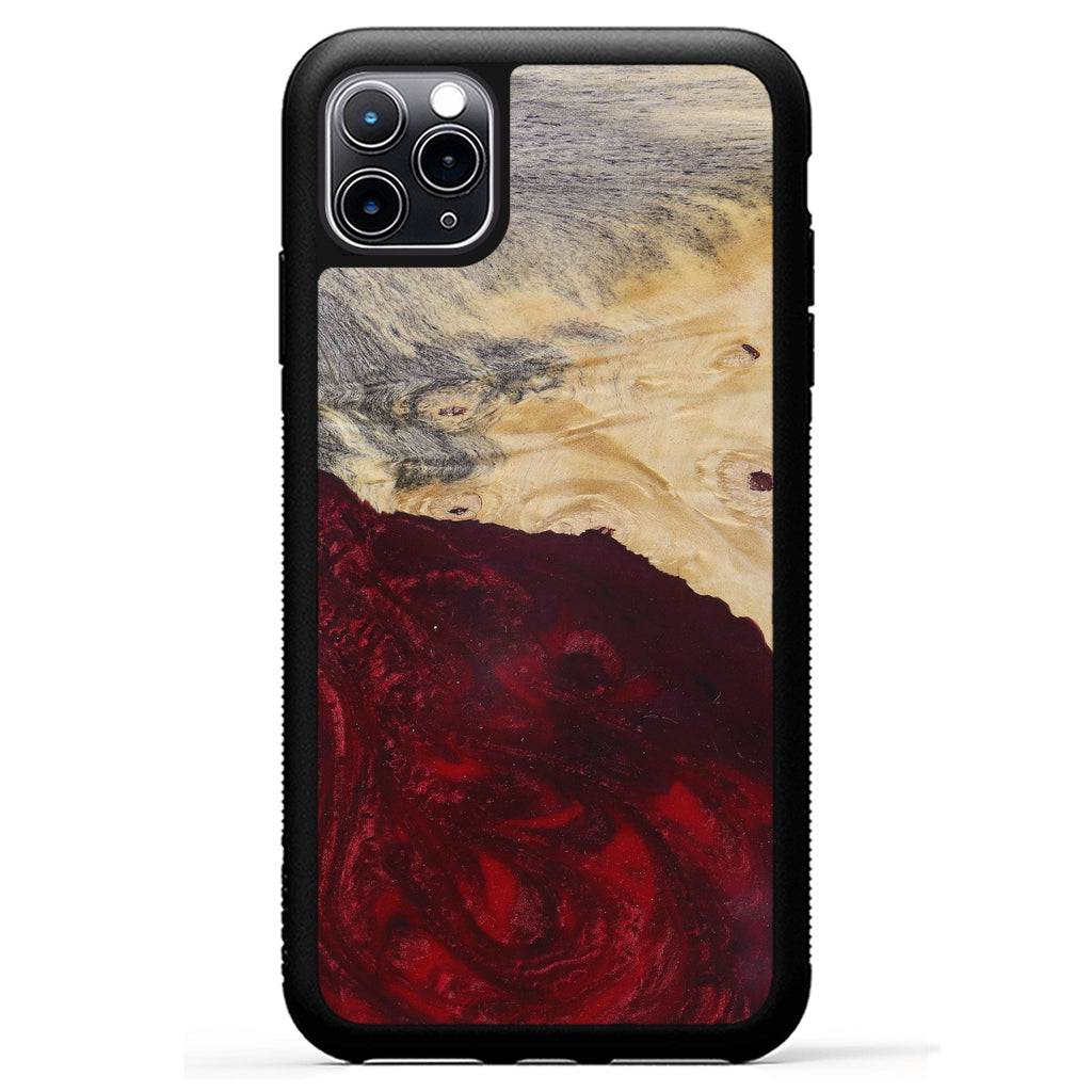 iPhone 11 Pro Max Wood+Resin Phone Case - Terrye (Purple, 381737)