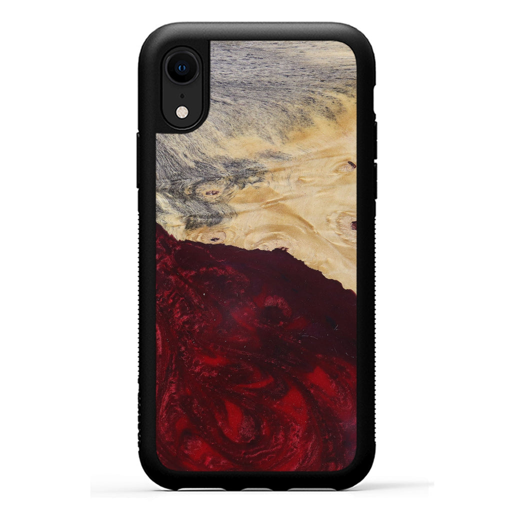 iPhone Xr Wood+Resin Phone Case - Dyna (Dark Green, 381717)