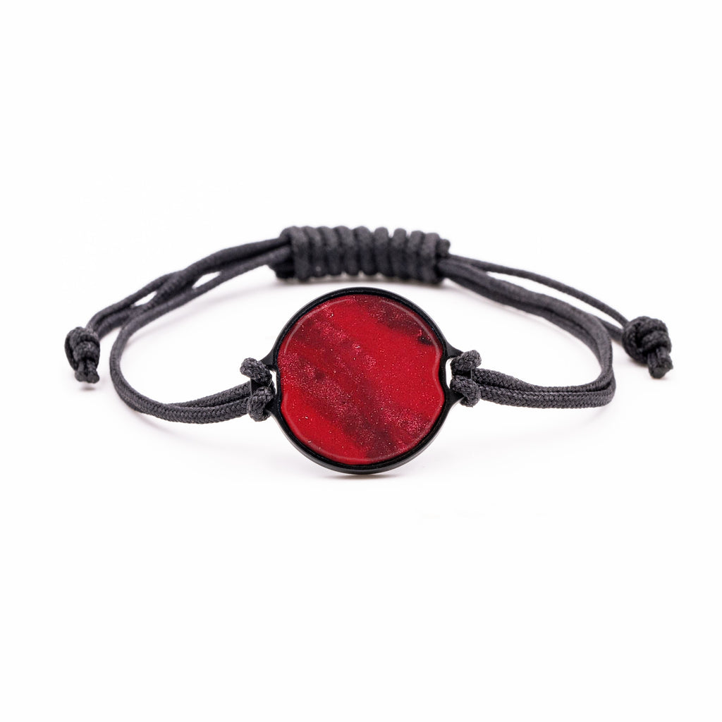 Circle ResinArt Bracelet - Darrol (Dark Red, 380194)