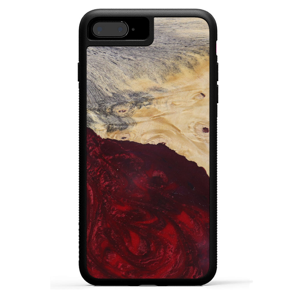 iPhone 8 Plus Wood+Resin Phone Case - Terrye (Purple, 381737)