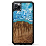 iPhone 11 Pro Max Wood+Resin Phone Case - Sheena (Light Blue, 387907)