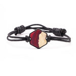 Hex Wood+Resin Bracelet - Maitreya (Dark Red, 381072)