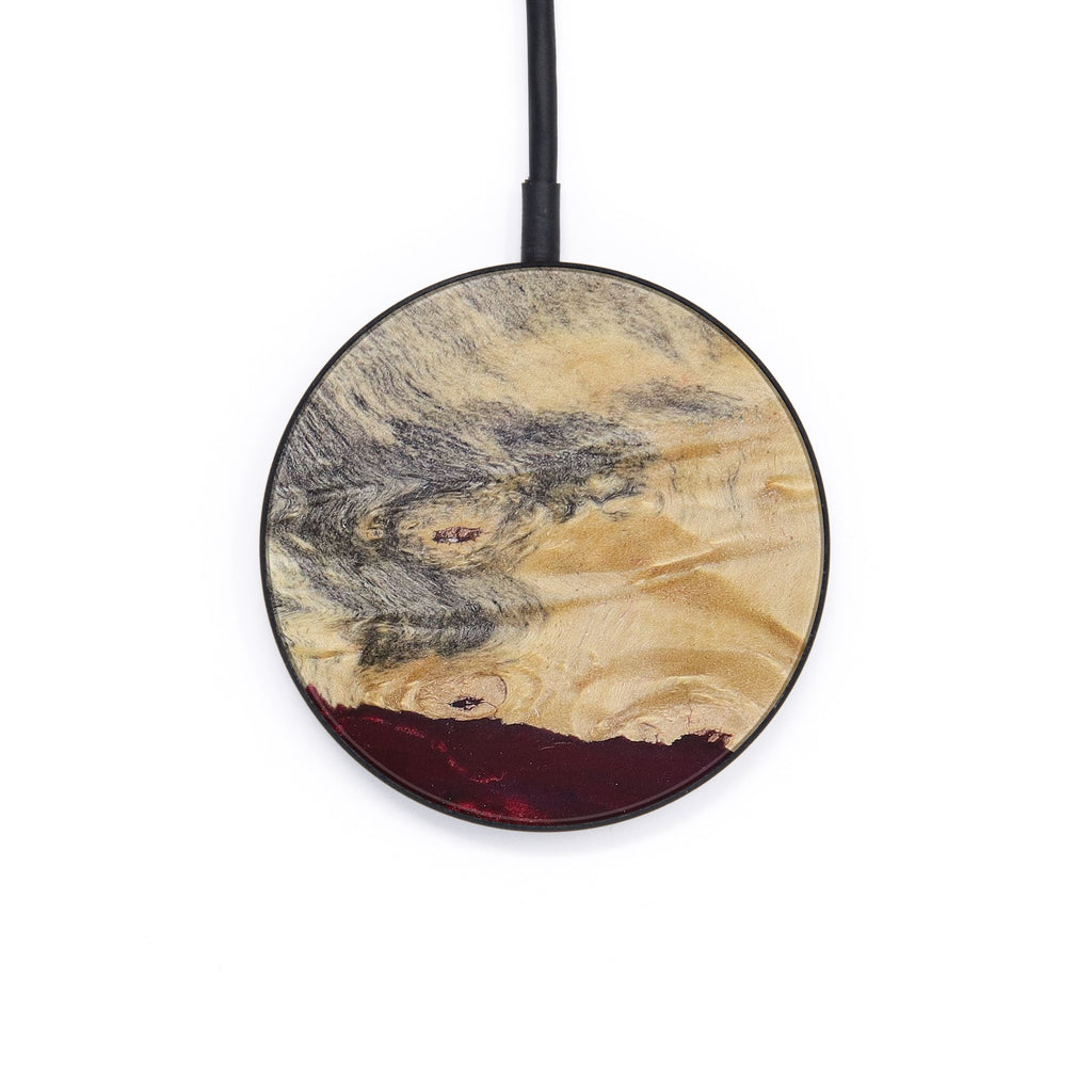 Circle Wood+Resin Wireless Charger - Jerrilee (Dark Red, 381327)