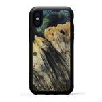 iPhone Xs Wood+Resin Phone Case - Michelle (Dark Green, 450126)