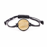 Circle Wood+Resin Bracelet - Marianne (Teal & Gold, 381746)