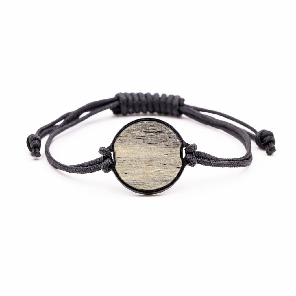 Circle Wood+Resin Bracelet - Melva (Dark Red, 380189)