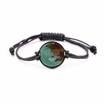 Circle Wood+Resin Bracelet - Kirstin (Dark Green, 450053)