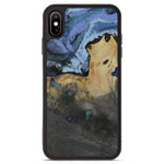 iPhone Xs Max Wood+Resin Phone Case - Bili (Dark Green, 450057)