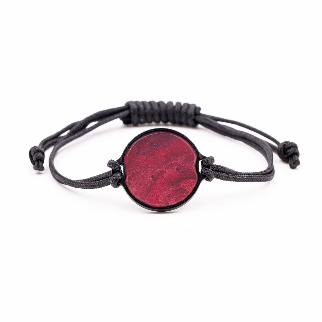 Circle ResinArt Bracelet - Bo (Dark Red, 380551)