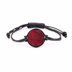 Circle ResinArt Bracelet - Kath (Dark Red, 380193)