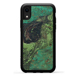 iPhone Xr Wood+Resin Case - Rozanne (Dark Green, 330262)