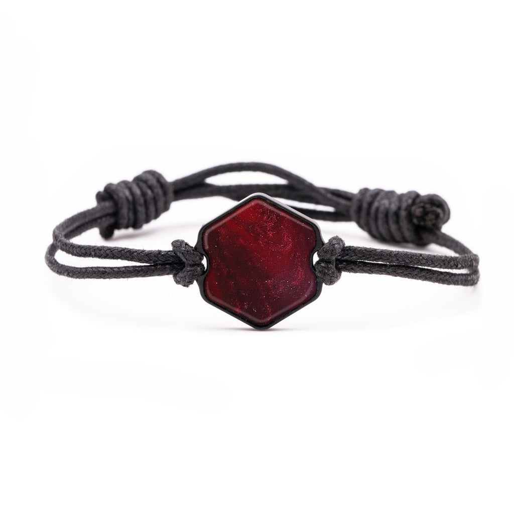 Hex ResinArt Bracelet - Franklin (Dark Red, 381154)