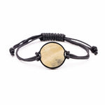 Circle Wood+Resin Bracelet - Eline (Dark Blue, 381179)