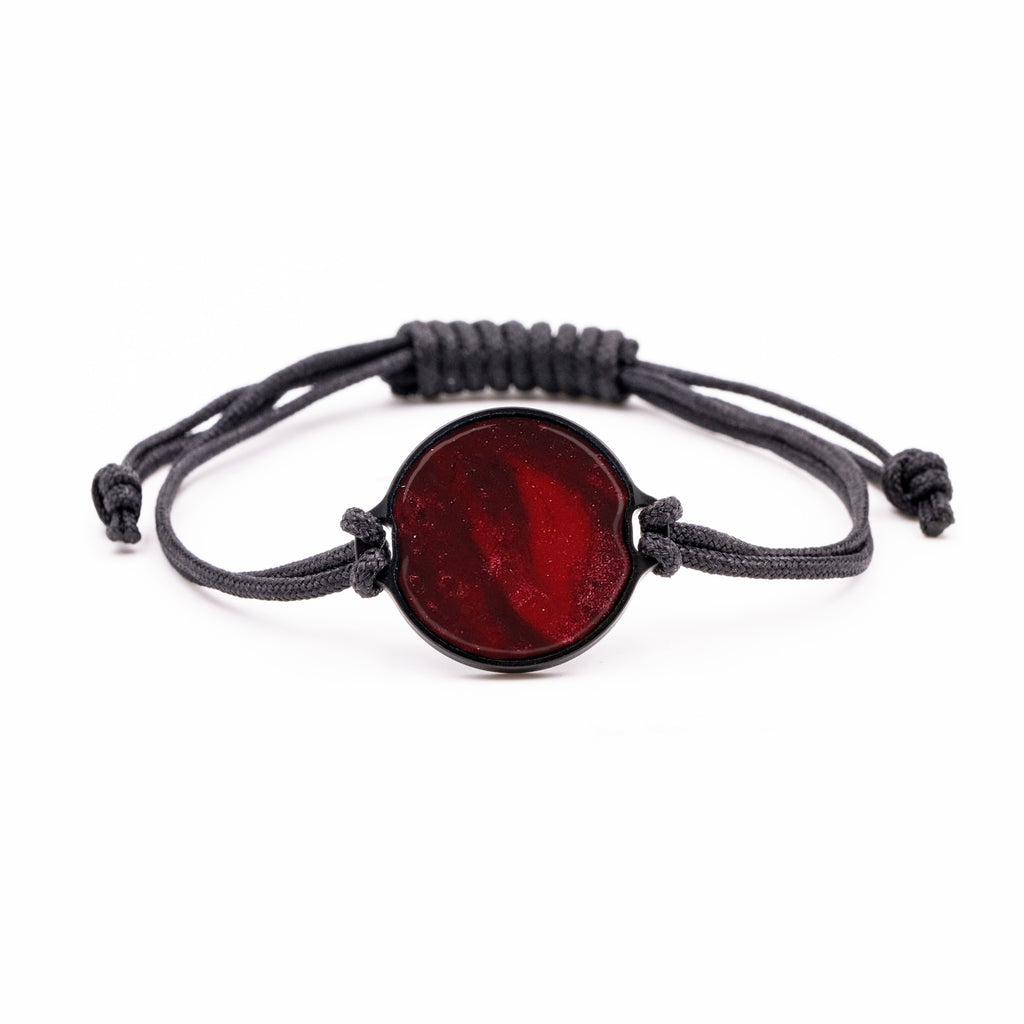 Circle ResinArt Bracelet - Elex (Dark Red, 381150)