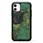 iPhone 11 Wood+Resin Case - Rozanne (Dark Green, 330262)