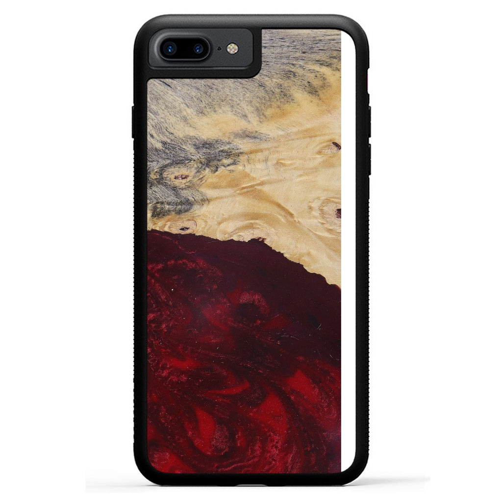 iPhone 7 Plus Wood+Resin Phone Case - Mail (Dark Red, 380576)