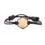 Hex Wood+Resin Bracelet - Ulla (Dark Red, 381142)